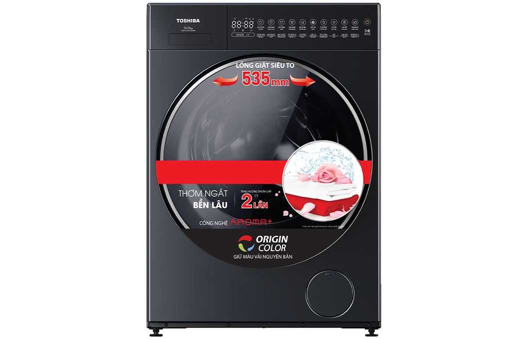 Máy giặt sấy Toshiba Inverter TWD-T35BP160MWV(MG) giặt 15 kg - sấy 9 kg