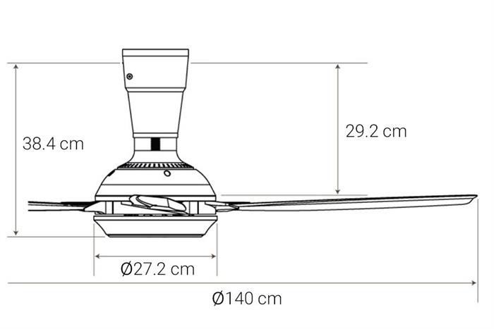 Quạt trần Panasonic 4 cánh F-56XPG-W 59W