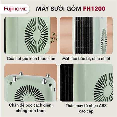 Quạt sưởi gốm FUJIHOME FH1200 2000W