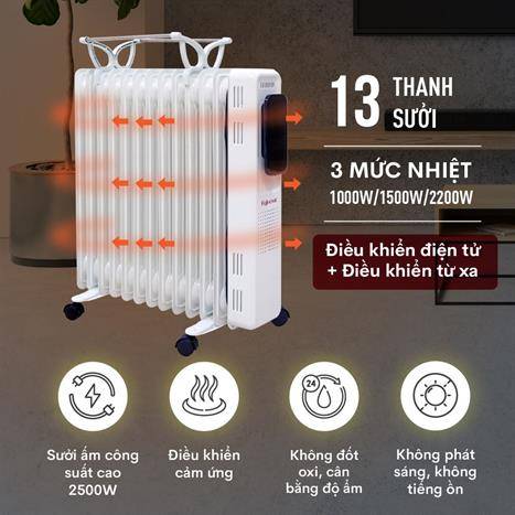 Máy sưởi dầu FUJIHOME OH8613