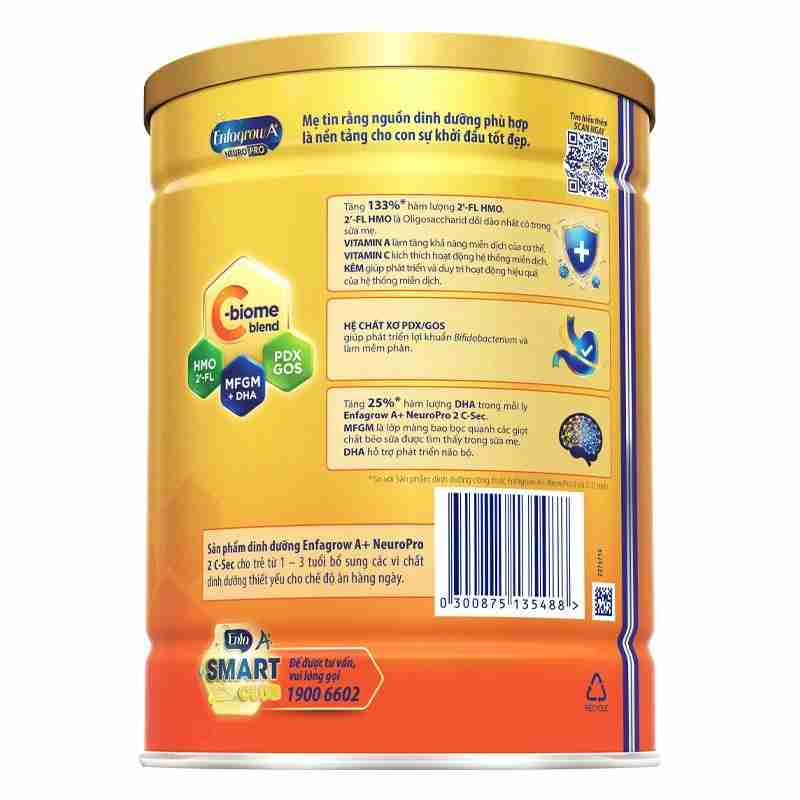 Sữa bột Enfagrow A+ Neuropro C-Sec số 2 800g