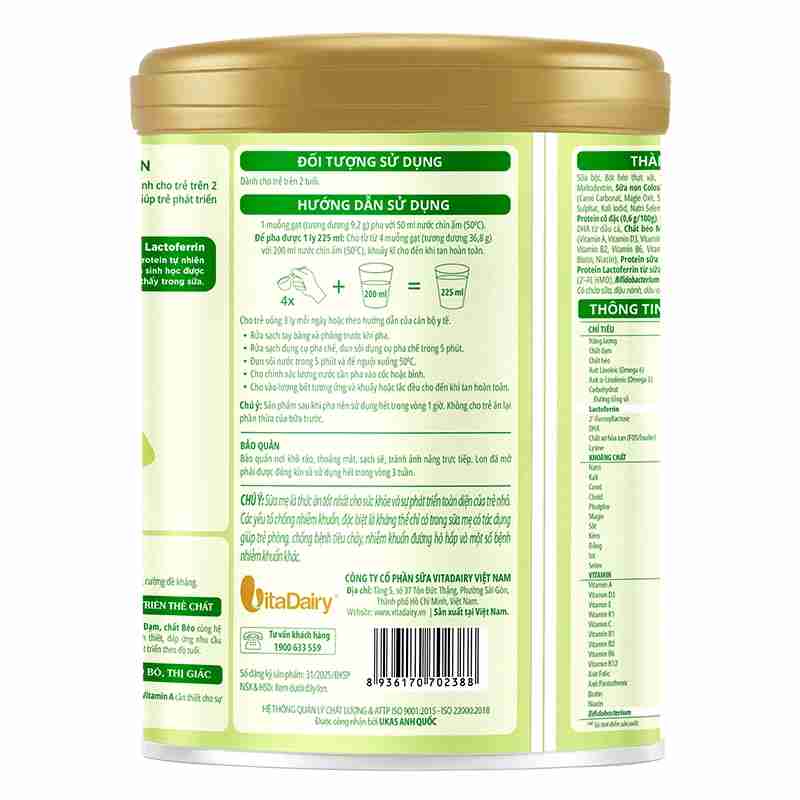 Sữa bột ColosBaby Lactoferrin 2+ 800g
