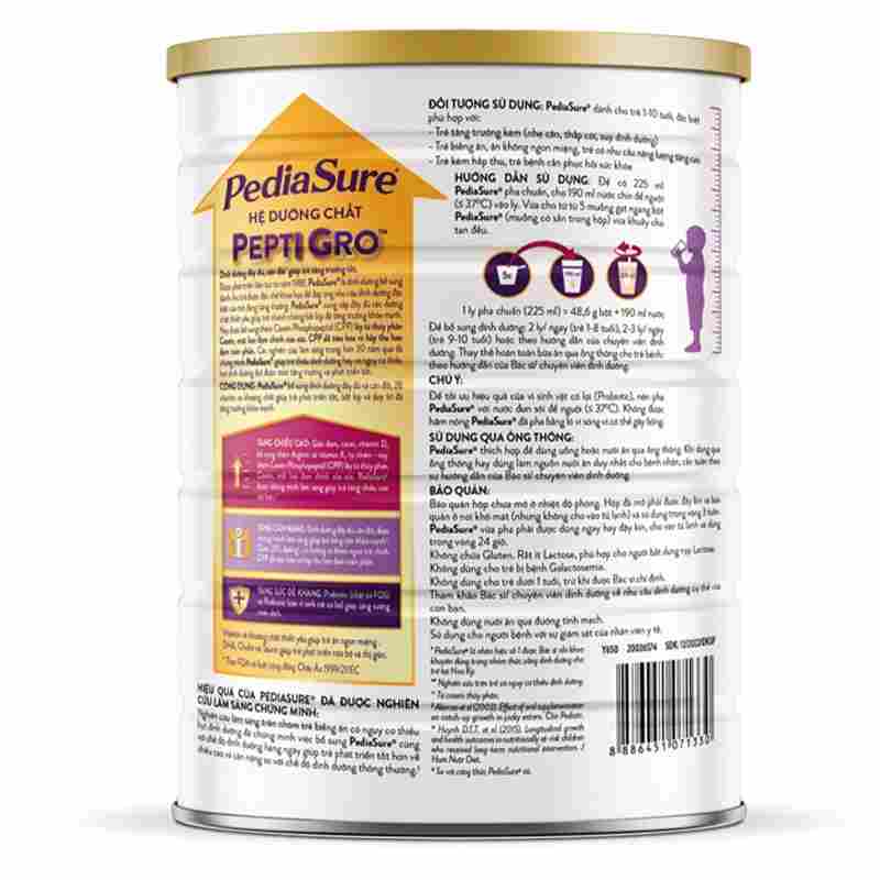 Sữa bột Abbott PediaSure BA hương Vani 1600g