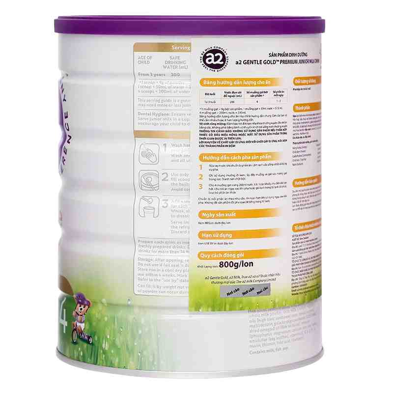 Sữa bột a2 Gentle Gold Premium Junior số 4 800g