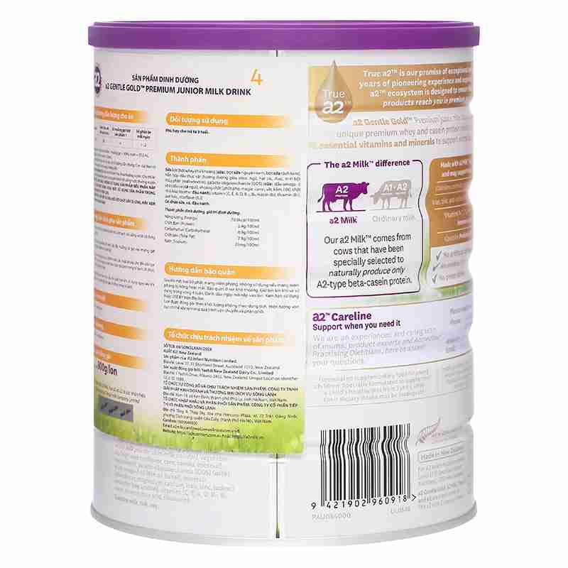 Sữa bột a2 Gentle Gold Premium Junior số 4 800g
