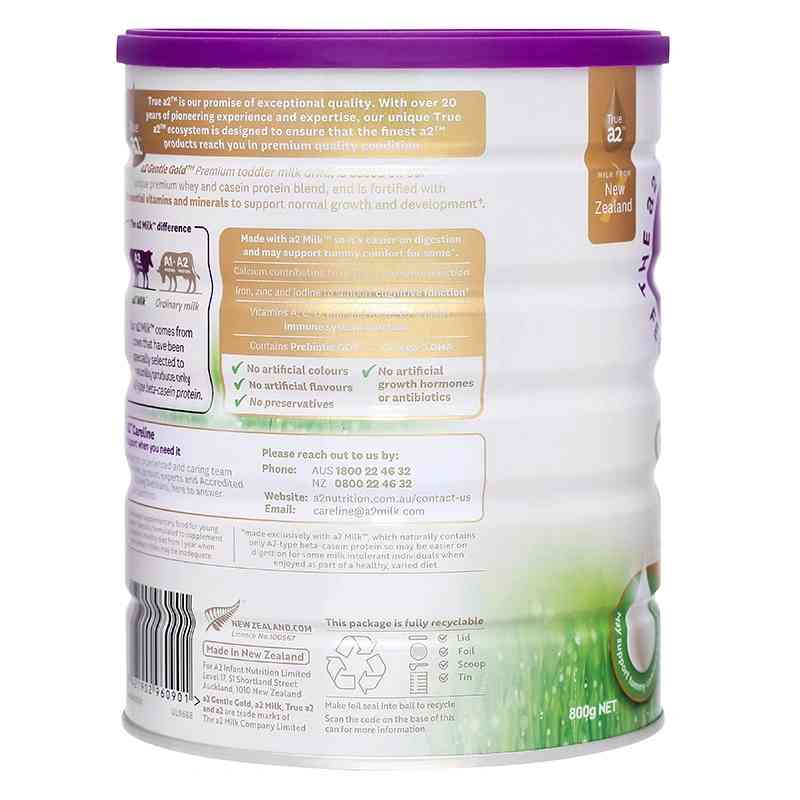 Sữa bột a2 Gentle Gold Premium Toddler số 3 800g
