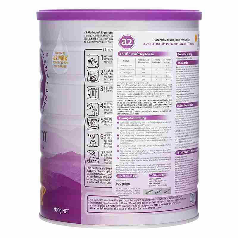 Sữa bột a2 Platinum Premium Infant Formula số 1 900g