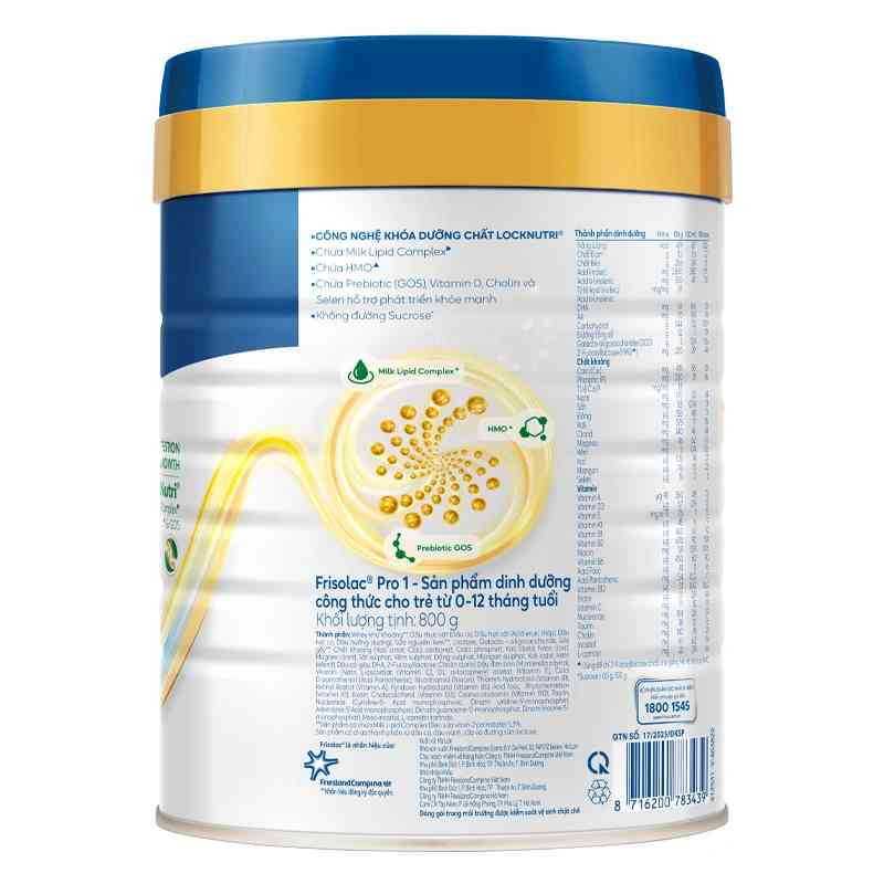 Sữa bột Frisolac Pro số 1 800g