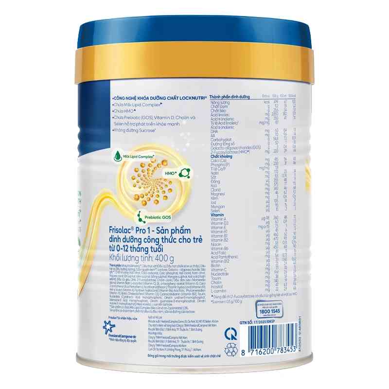 Sữa bột Frisolac Pro số 1 400g