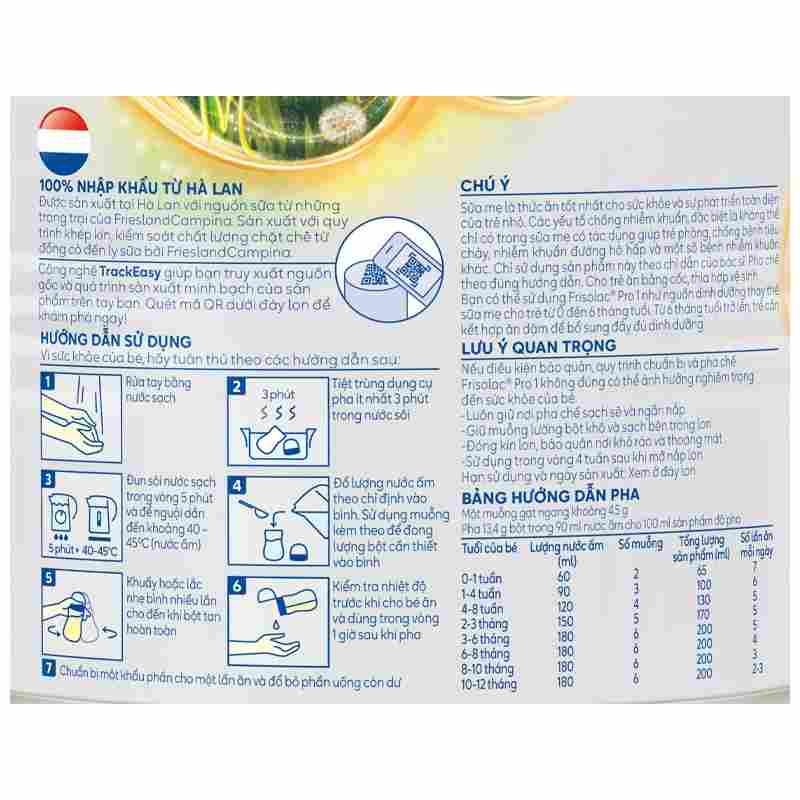 Sữa bột Frisolac Pro số 1 400g