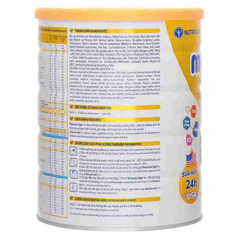Sữa bột MetaCare Opti 1+ 850g
