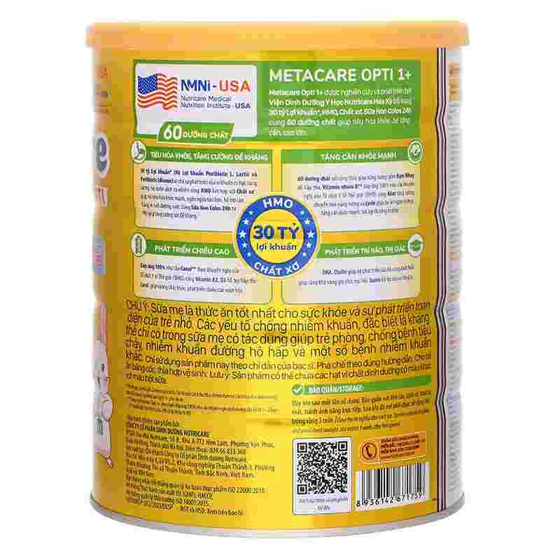 Sữa bột MetaCare Opti 1+ 850g