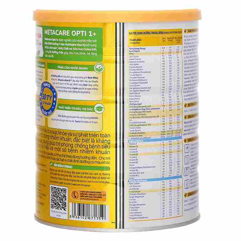 Sữa bột MetaCare Opti 1+ 850g