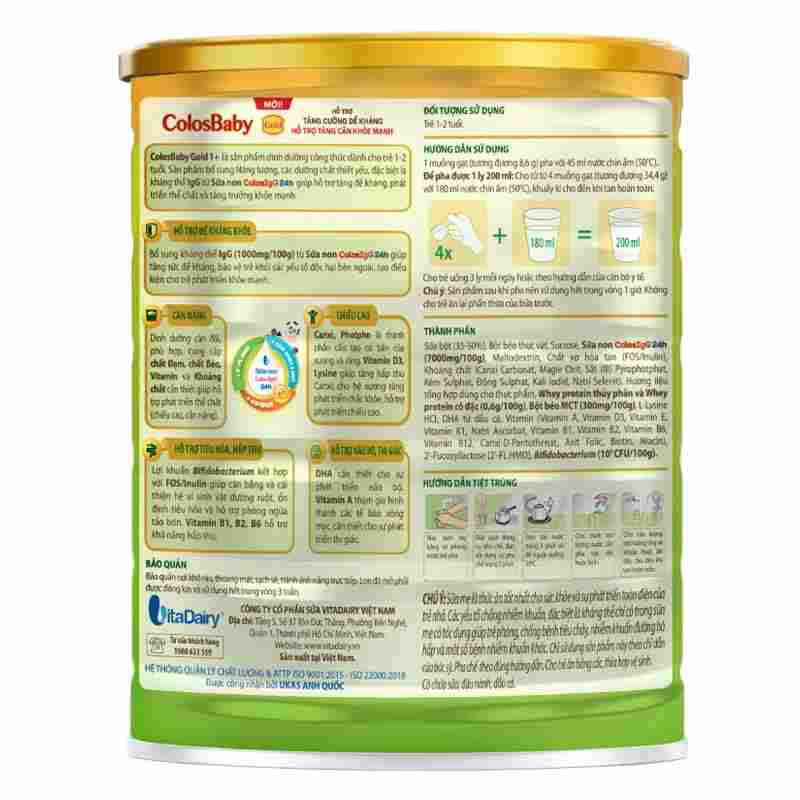 Sữa bột ColosBaby Gold 1+ 800g (mẫu mới)