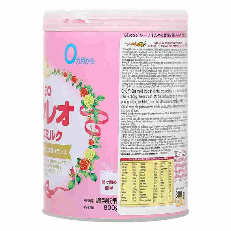 Sữa bột Glico Icreo số 0 800g (mẫu mới)
