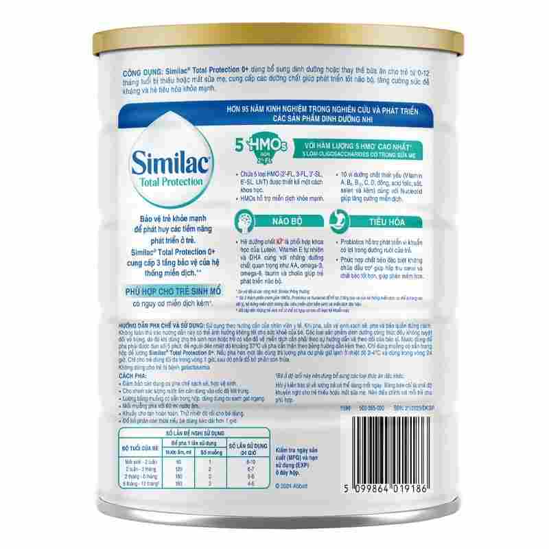 Sữa bột Similac Total Protection 0+ 850g