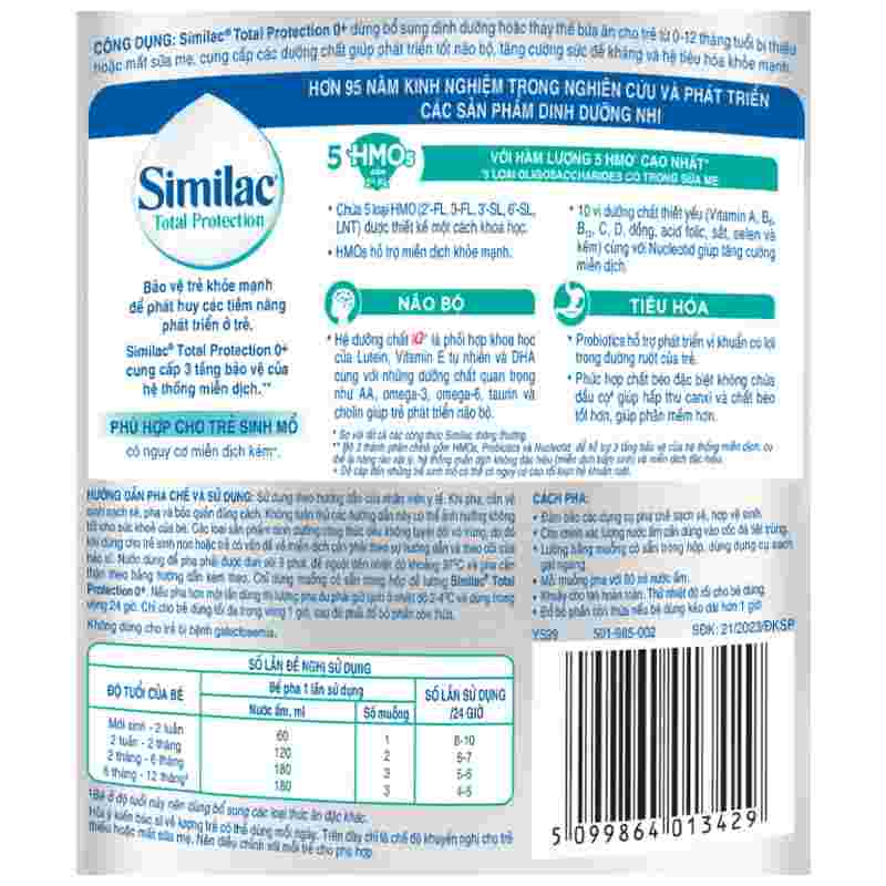 Sữa bột Similac Total Protection 0+ 380g