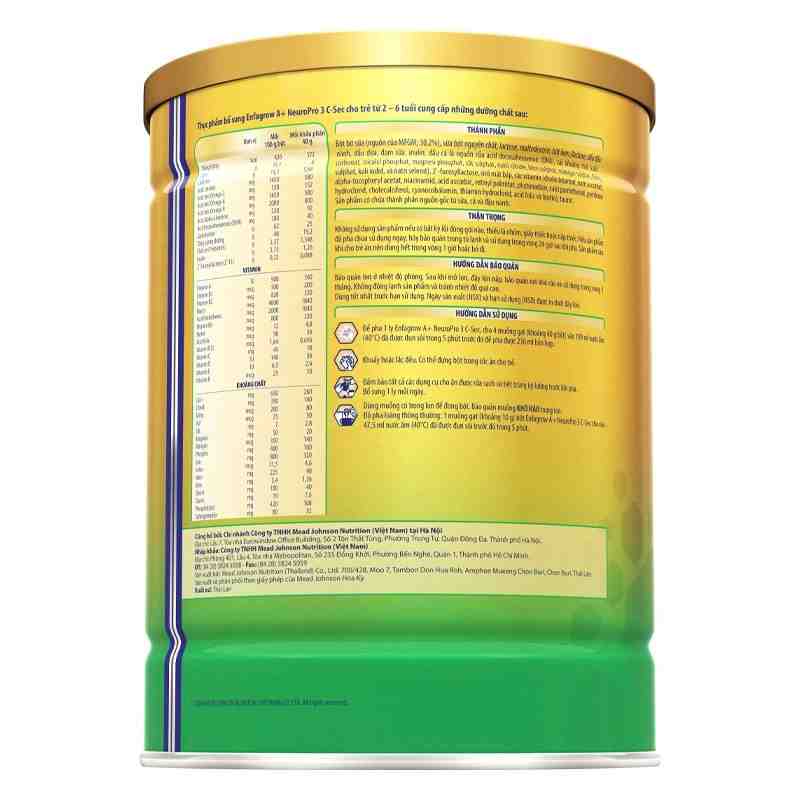 Sữa bột Enfagrow A+ Neuropro C-Sec số 3 800g