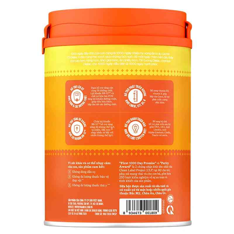 Sữa bột Dielac Gold số 1 800g