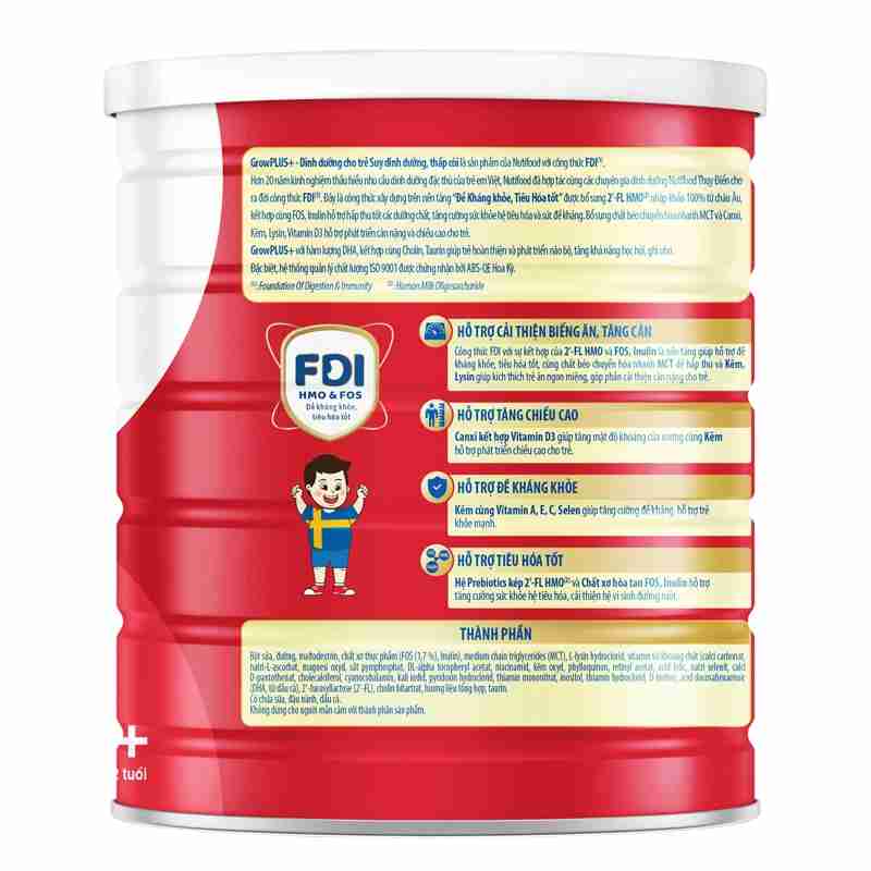 Sữa bột Nutifood GrowPLUS+ đỏ 2+ hương vani 1.5kg