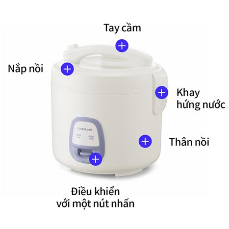 Nồi cơm nắp gài Lock&Lock 1.8 lít EJR462IVY