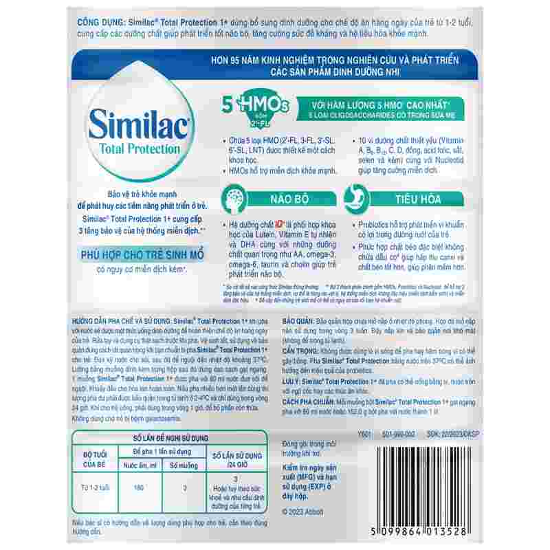Sữa bột Similac Total Protection 1+ 850g