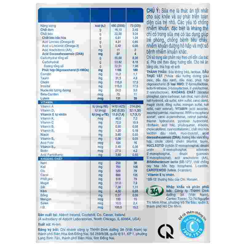 Sữa bột Similac Total Protection 1+ 850g