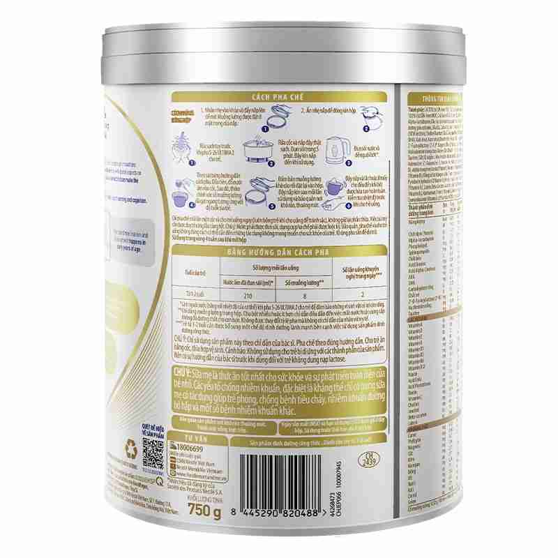 Sữa bột Nestlé S-26 Ultima số 2 750g