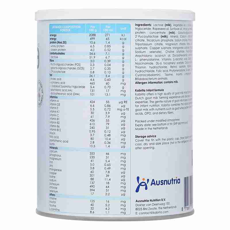 Sữa dê Kabrita số 1 800g