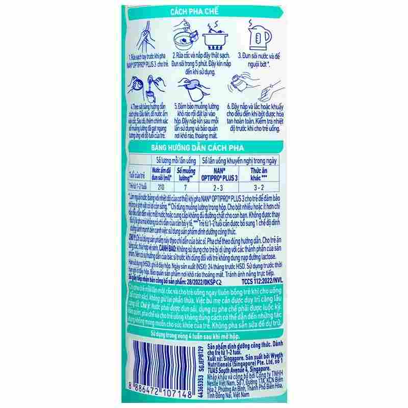 Sữa bột NAN Optipro Plus số 3 1500g