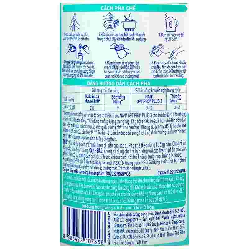 Sữa bột NAN Optipro Plus số 3 800g