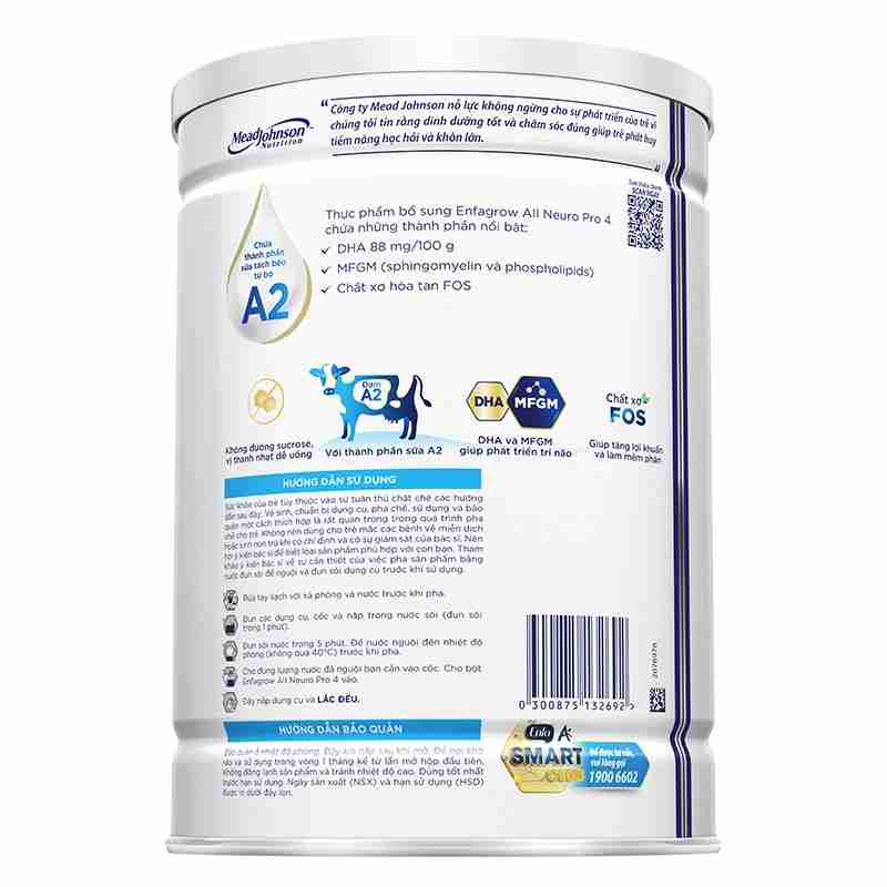 Sữa bột Enfagrow A2 Neuropro số 4 1700g