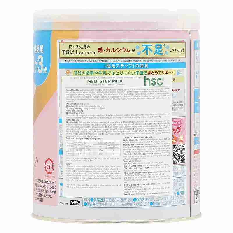 Sữa bột Meiji Step Milk 800g (có muỗng)