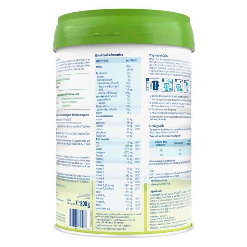 Sữa bột HiPP Organic Combiotic số 2 800g
