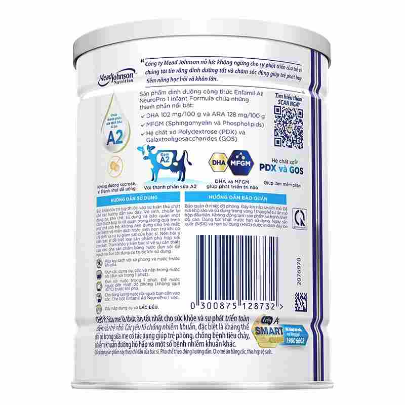 Sữa bột Enfamil A2 Neuropro Infant Formula số 1 350g