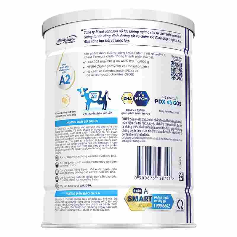 Sữa bột Enfamil A2 Neuropro Infant Formula số 1 800g