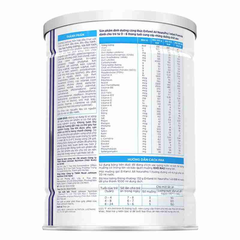 Sữa bột Enfamil A2 Neuropro Infant Formula số 1 800g