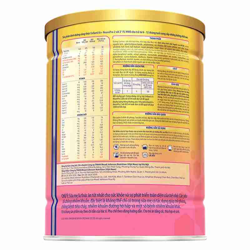 Sữa bột Enfamil A+ Neuropro số 2 830g