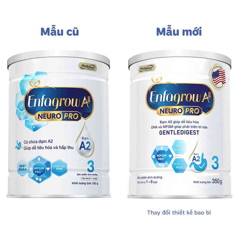 Sữa bột Enfagrow A2 Neuropro số 3 350g