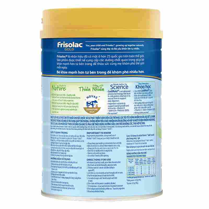 Sữa bột Frisolac Gold số 1 850g