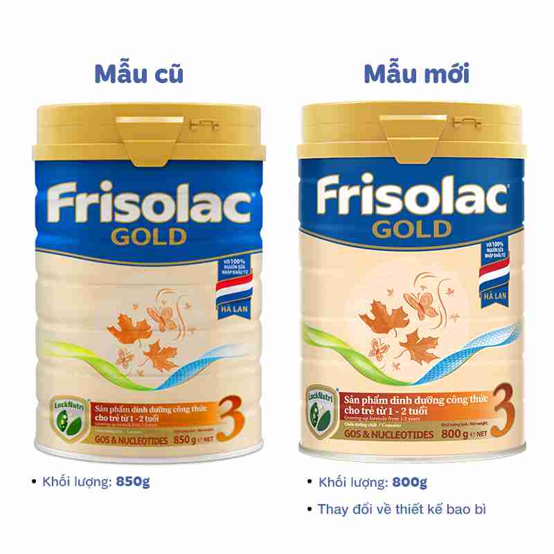 Sữa bột Frisolac Gold số 3 850g