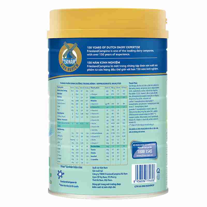 Sữa bột Friso Gold số 4 850g