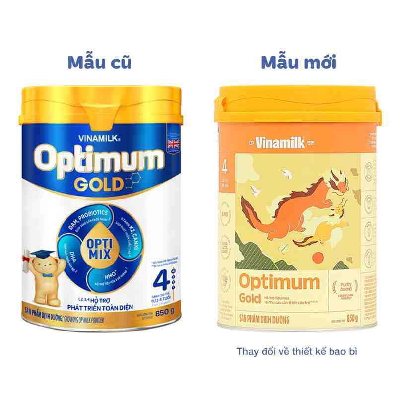 Sữa bột Optimum Gold số 4 850g