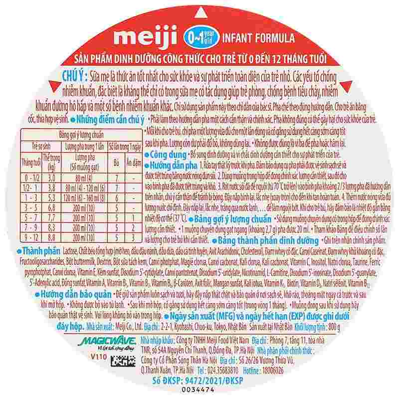 Sữa bột Meiji Infant Formula 800g
