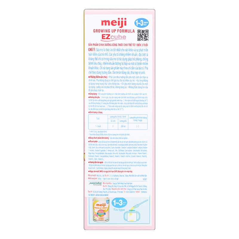 Sữa bột dạng thanh Meiji Growing Up Formula Ezcube 560g