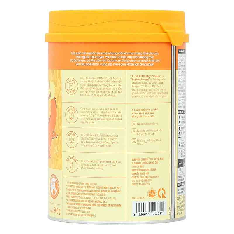 Sữa bột Optimum Gold số 2 800g