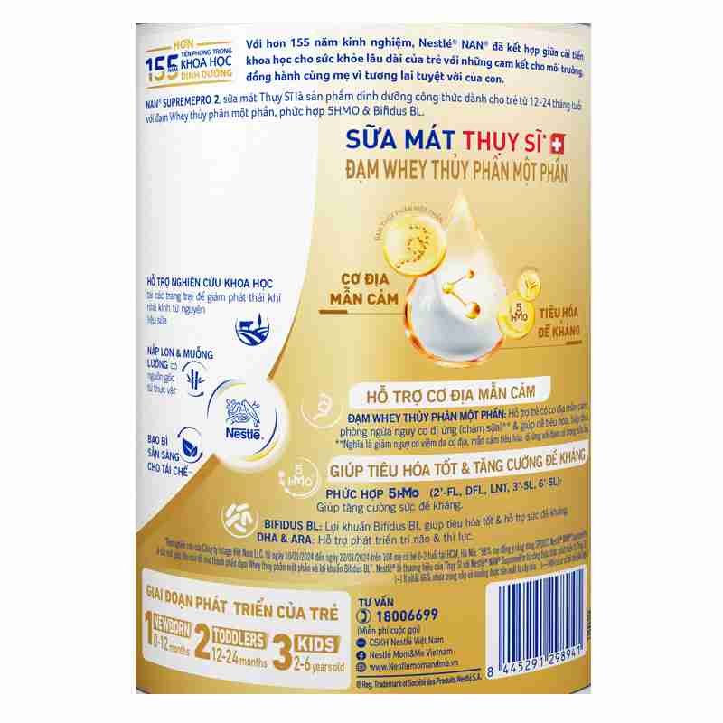 Sữa bột NAN Supremepro số 2 800g
