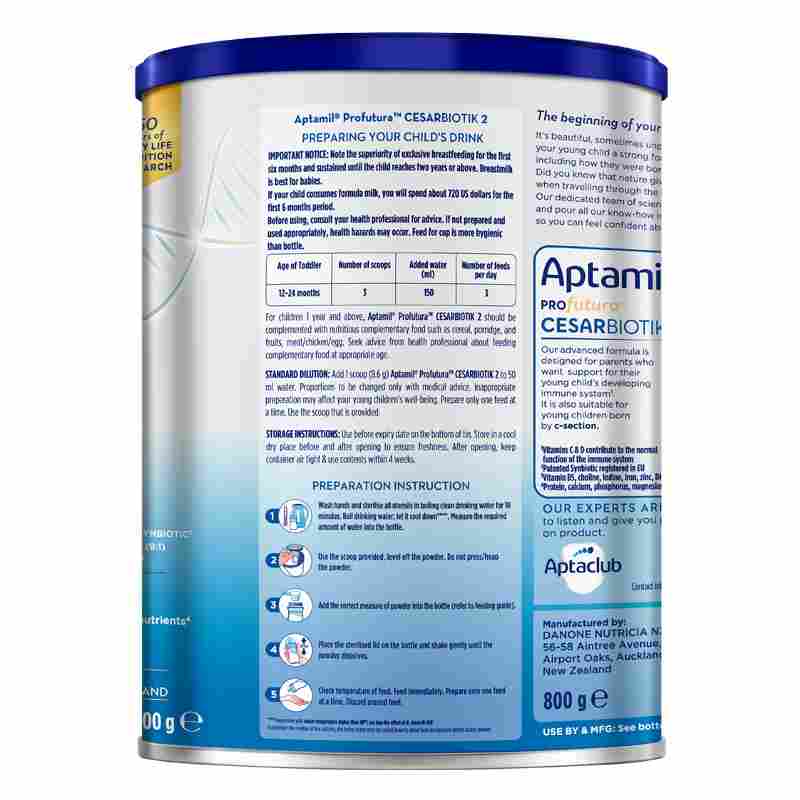 Sữa bột Aptamil Profutura Cesarbiotik số 2 800g