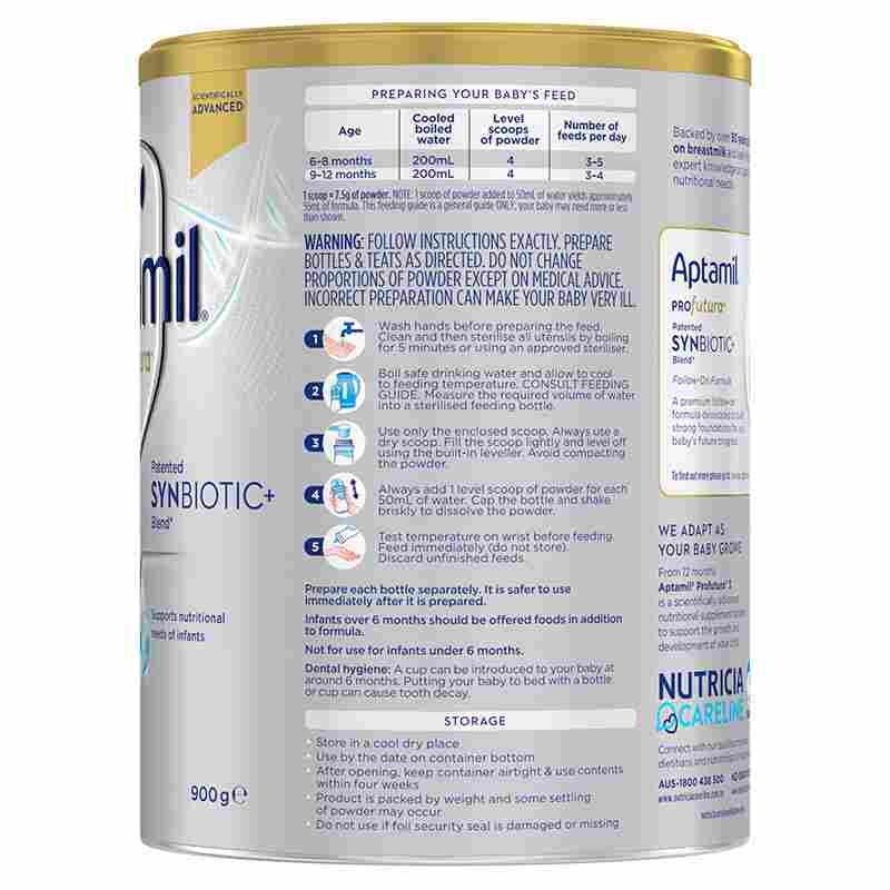 Sữa bột Aptamil Úc Profutura số 2 900g
