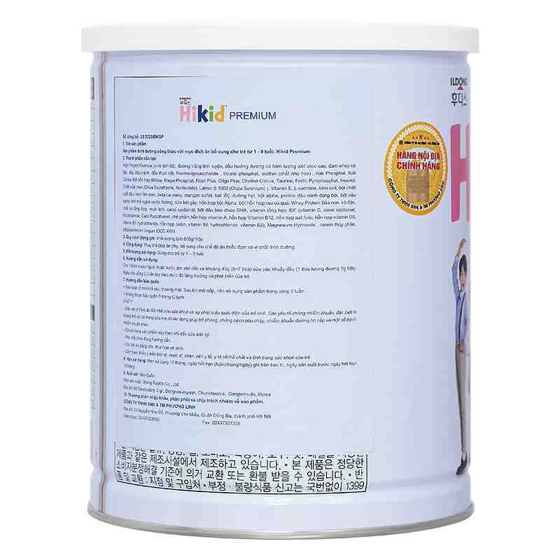 Sữa bột Hikid Premium 600g